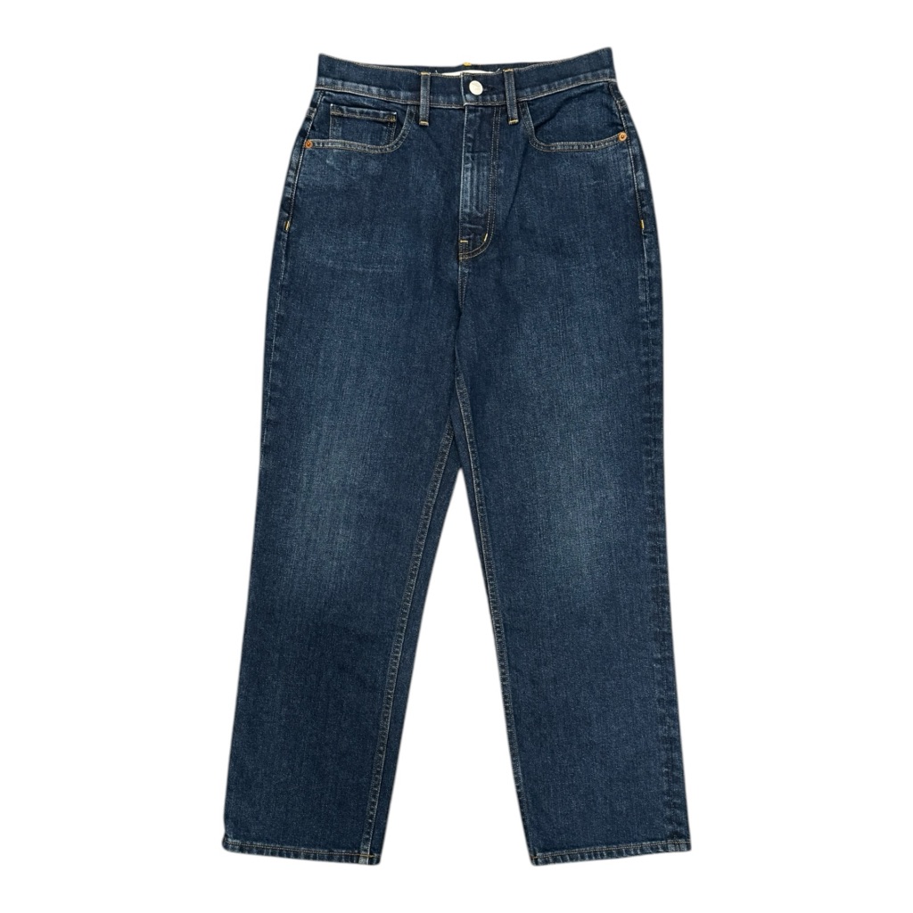 Outerknown Straight Comfort High Rise Jeans Dark Blue Stretch Denim Size 27